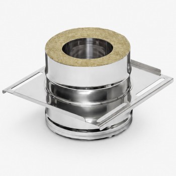Platformă de montaj pentru coș de fum FERRUM F3203, d.115/200 mm, din oțel inoxidabil AISI 430, 1,5 mm