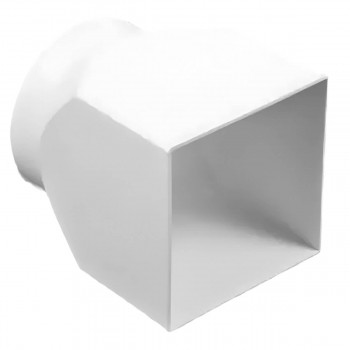 Conector pentru conductă plată de aer cu rotundă Mistral 120x120 mm d125 mm din plastic 1212CP12,5KP