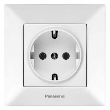 Priză cu ramă Panasonic Arkedia Slim instalare ascunsă albă WNTC0202-2WH