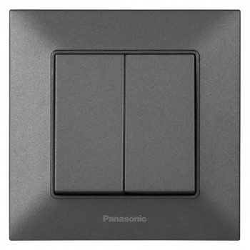 Întrerupător cu două butoane cu instalare ascunsă Panasonic Arkedia Slim antracit WNTC0009-2DG