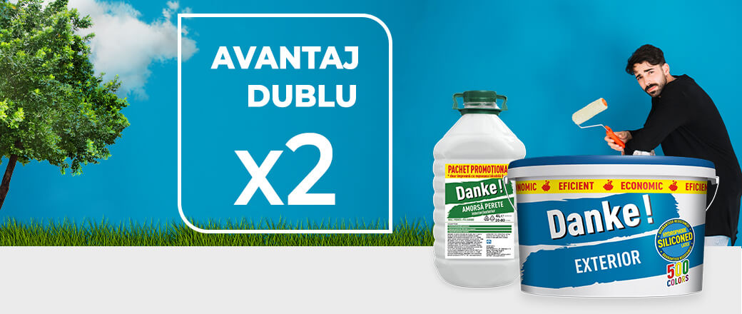Avantaj dublu de la DANKE! – cumperi vopsea, în cadou grund!