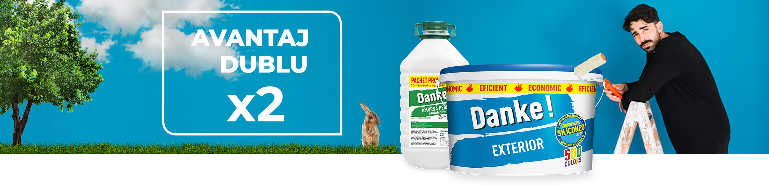 Avantaj dublu de la DANKE! – cumperi vopsea, în cadou grund!